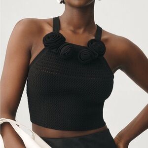 Another Girl 3D floral High neck Tie Back size S